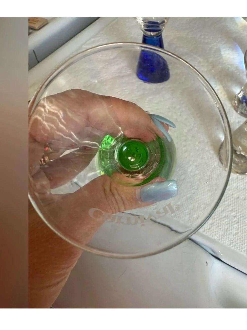 Carnival Cruise Set of 8 Clear Shot Glasses with Colorful Base